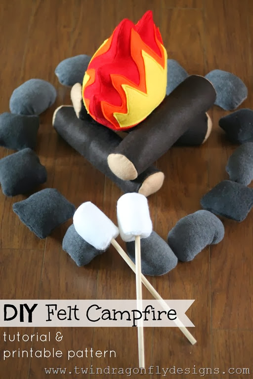 DIY Felt Campfire Tutorial and Pattern One For The Boys » Dragonfly