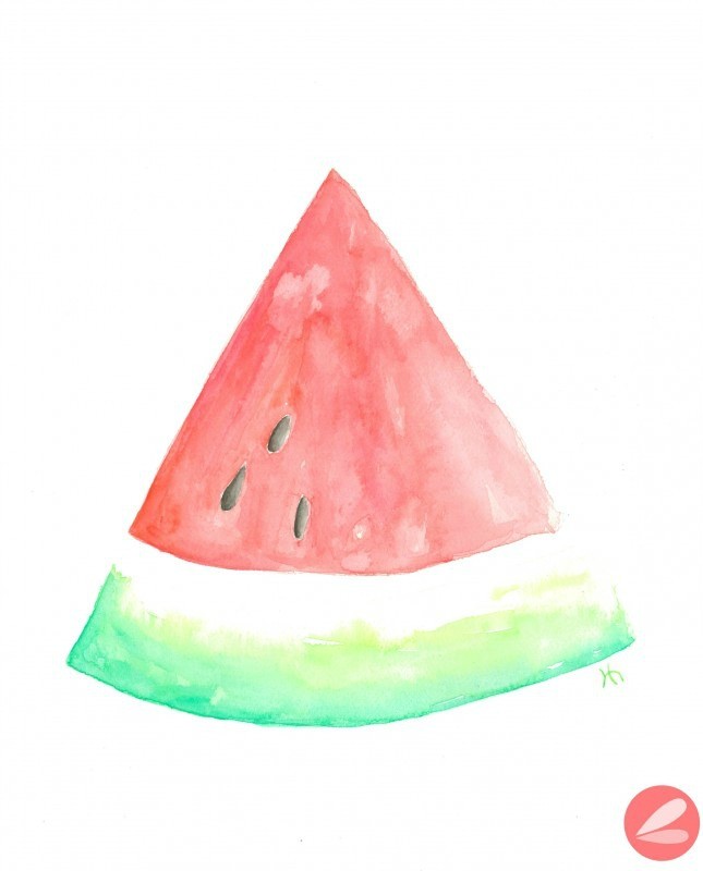 Watercolor Watermelon Printable Art