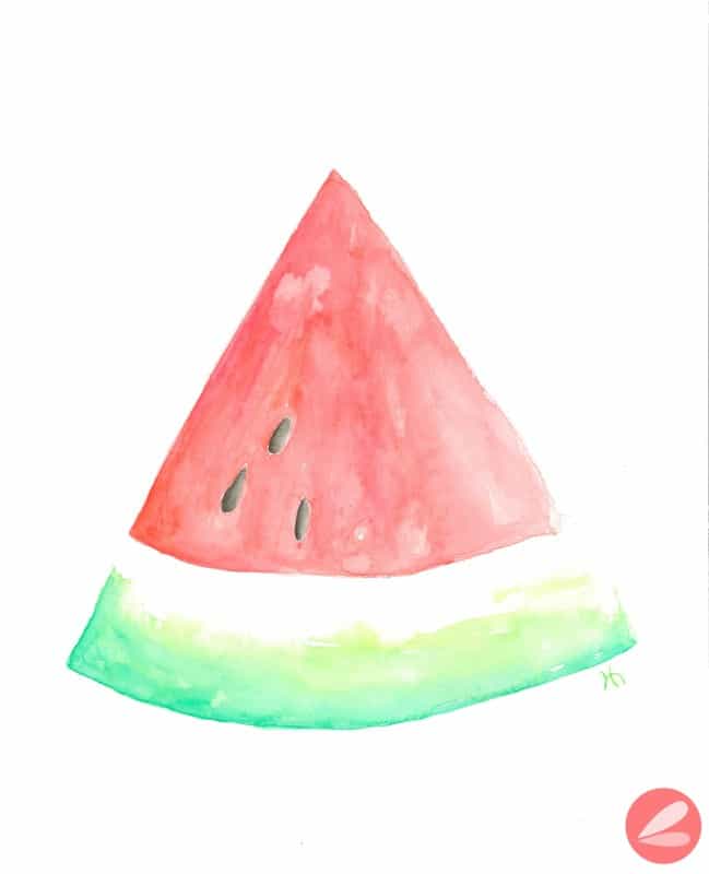 Watercolor Watermelon Printable Watermark